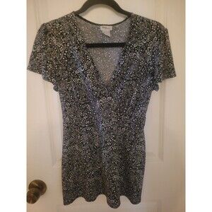 Mimi Maternity Black & White Blouse Sz Small